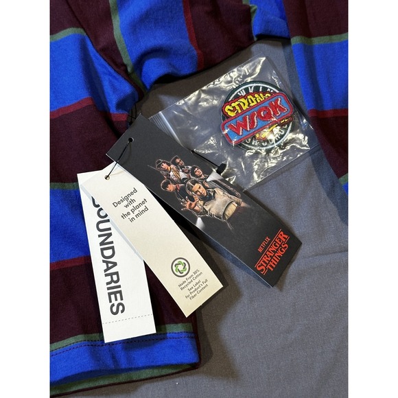 Netflix Stranger Things Cropped Rugby Polo Women's (L ) New w/ Tags & Patches - Picture 5 of 13